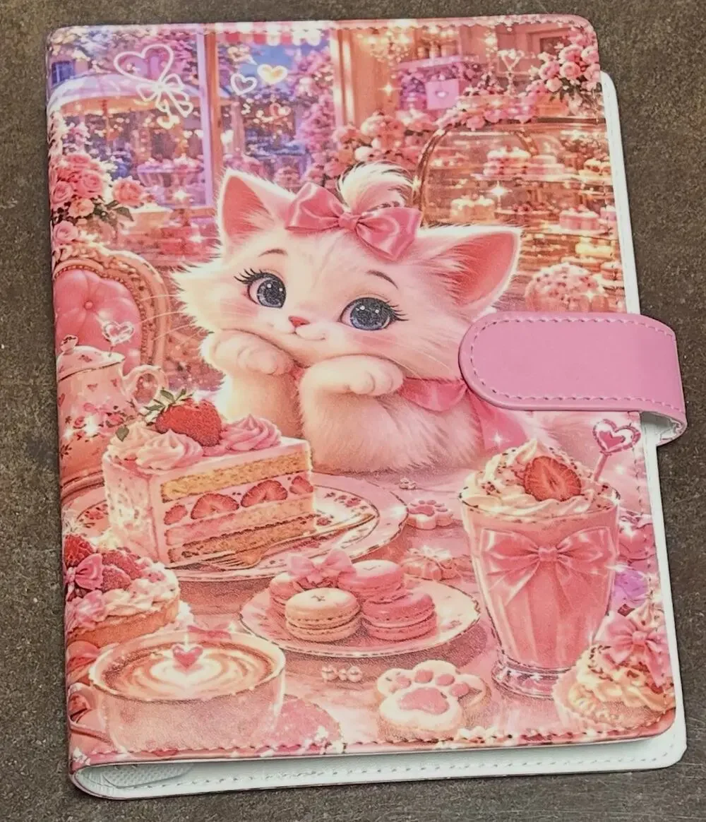 Marie Cat size A5 Binder w/ stationery paper